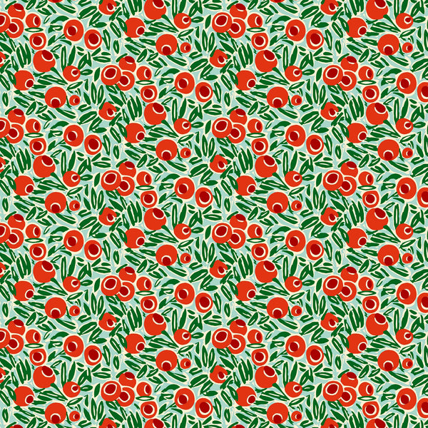 Liberty Lasenby Cotton - Festive Fair  - Yew Berries 344A