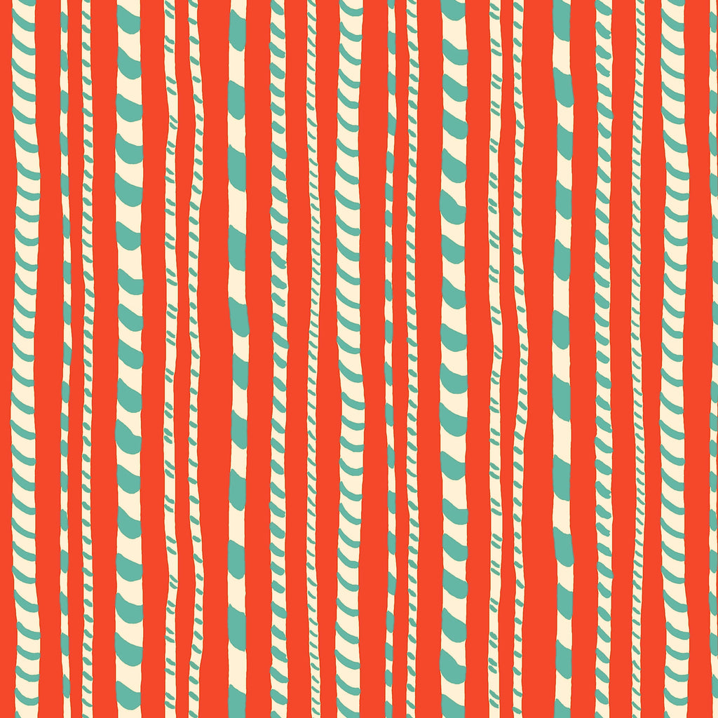 Liberty Lasenby Cotton - Festive Fair  - Candy Cane Stripe 347A