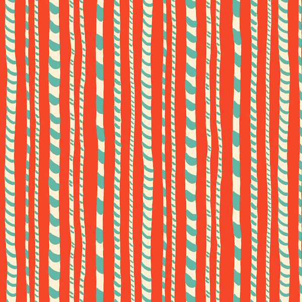 Liberty Lasenby Cotton - Festive Fair  - Candy Cane Stripe 347A